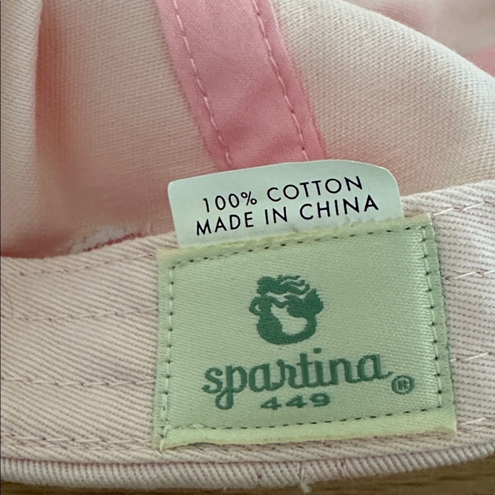Spartina 449 Light Pink 100% Cotton Baseball Cap w/ Pineapple Embroidery Preppy - Picture 7 of 7